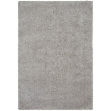 Lulu Plush Super-Soft High-Density Woven Plain Silky Polyester Mid-Height Shaggy Silver Rug-Asiatic Carpets-Rug Love - The Most Loved Rug Store